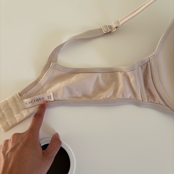 Cacique Full Coverage Bra Size 44B Beige Underwired Cotton Breathable - Picture 3 of 11